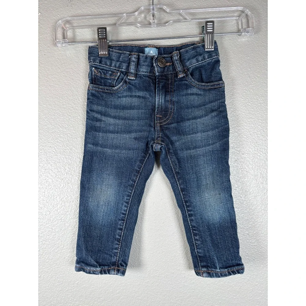 Baby Gap Dark Wash Denim Jeans Kids Size 12 18 Months Straight Leg Toddler‎